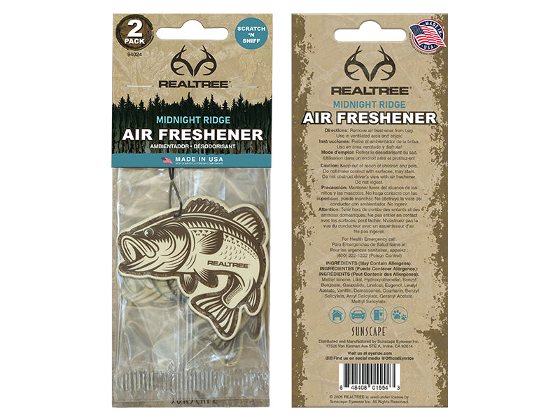 Realtree® Bass Air Freshener (2-Pack) - Midnight Ridge