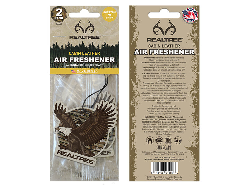 Realtree® Eagle Air Freshener (2-Pack) - Cabin Leather