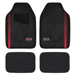 Oracle Red Bull Racing Carpet Car Floor Mats, 4-Piece Set, Black/Red